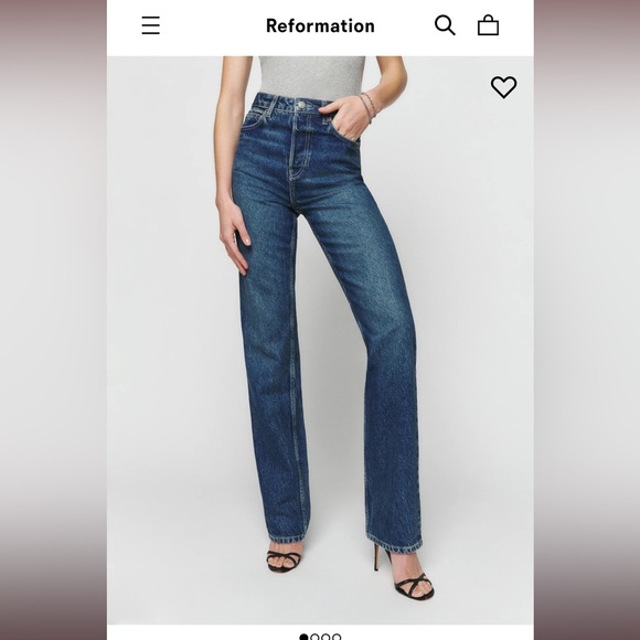 Cynthia High Rise Straight Long Jeans - Picture 1 of 4